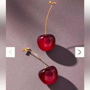 Anthropology Cherry Earrings